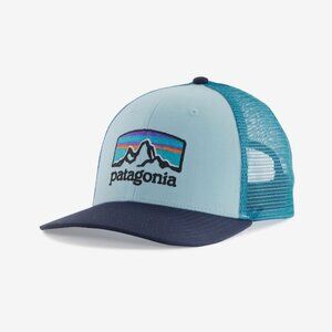 NWoT Patagonia Fitz Roy Horizons Trucker Hat Snapback Blue Mash Canvas Netplus